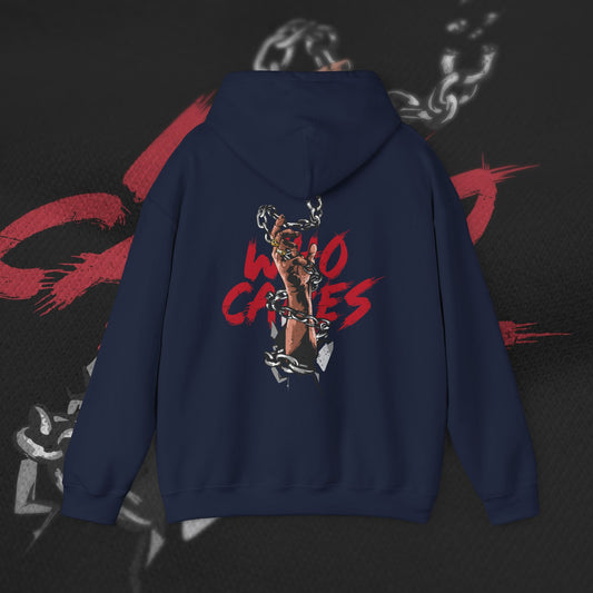 Who Cares - Navy - Hoodie