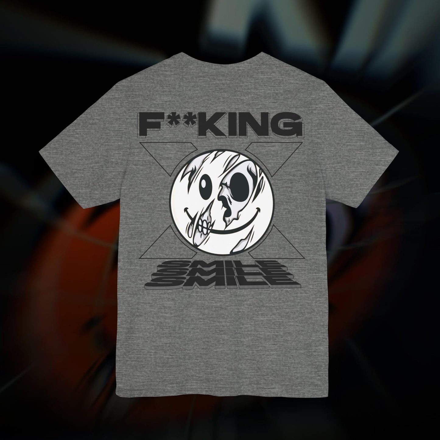 F**KING SMILE - Deep Heather - T-Shirt