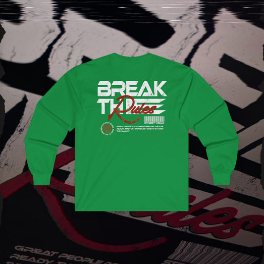 Break The Rules - Green - Long Sleeve T-Shirt