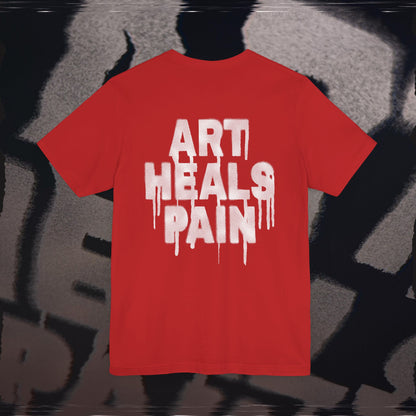 Art Heals Pain - Red - T-Shirt