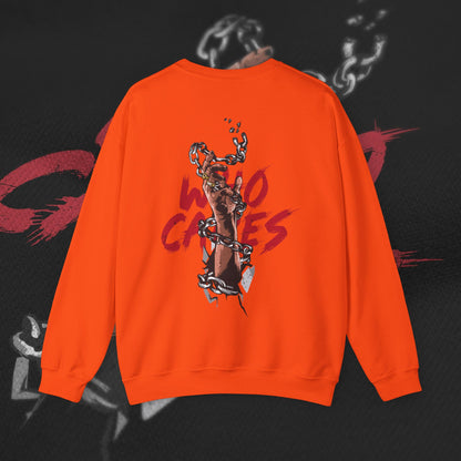 Who Cares - Orange - Crewneck
