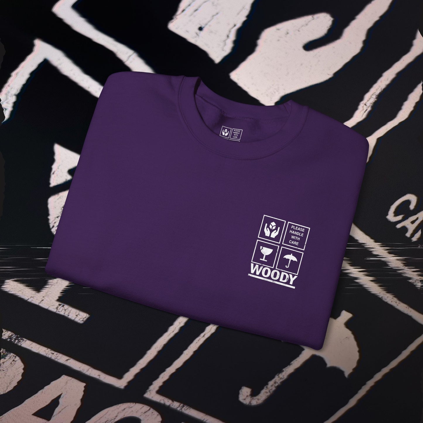 Fragile - Purple - Crewneck