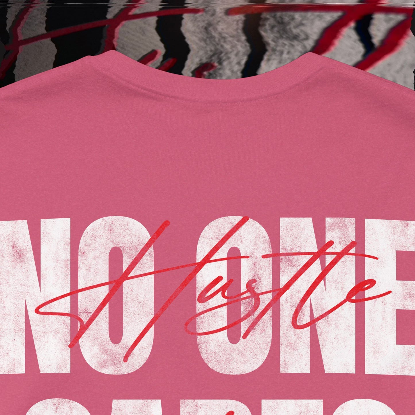 No One Cares, Hustle Harder - Heather Raspberry - T-Shirt