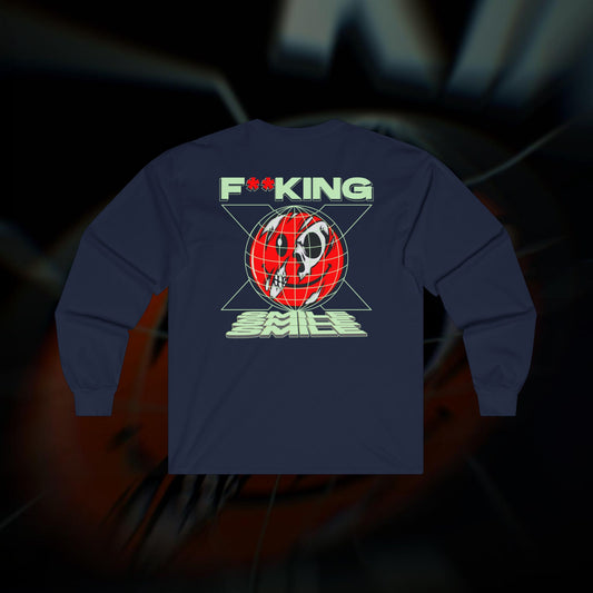 F**KING SMILE - Navy - Long Sleeve