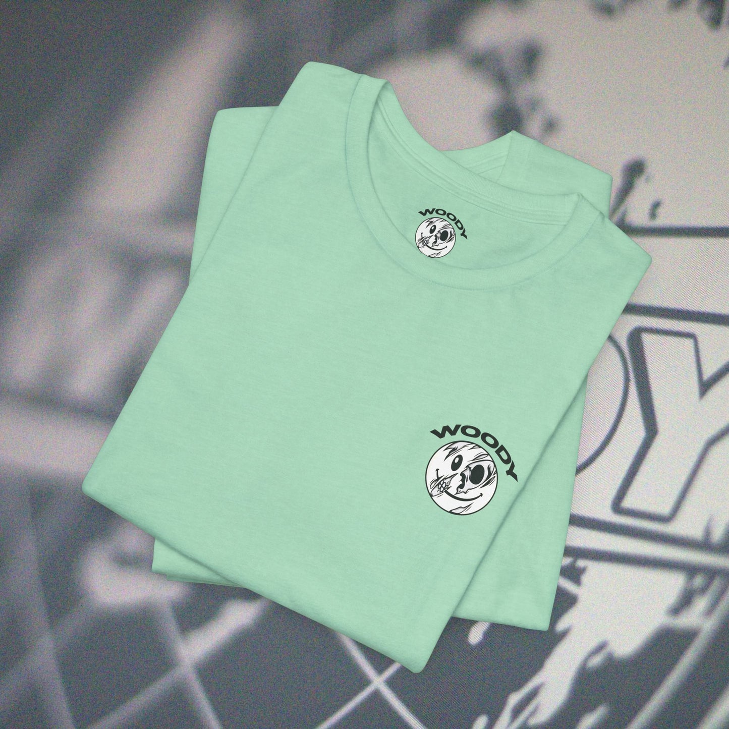 Woody Worldwide - Heather Mint - T-Shirt