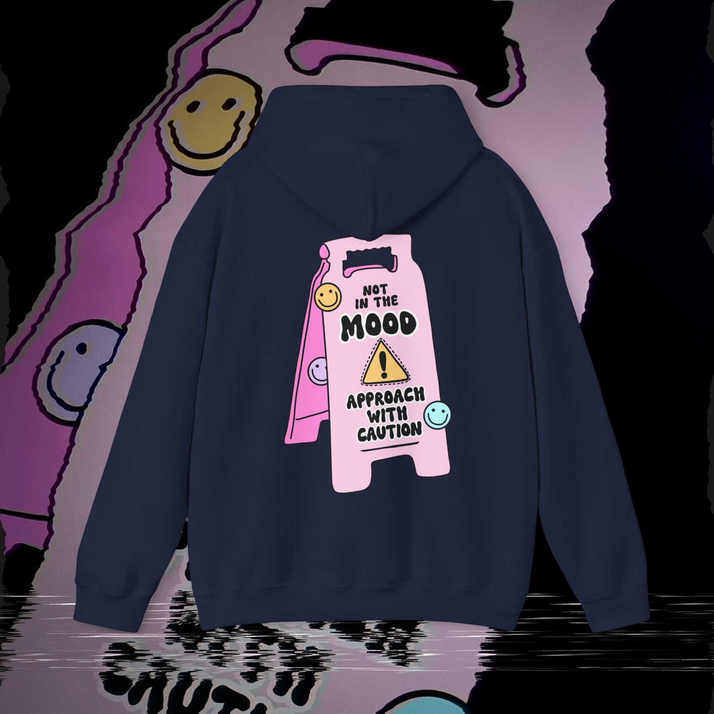 Not In The Mood - Navy - Hoodie