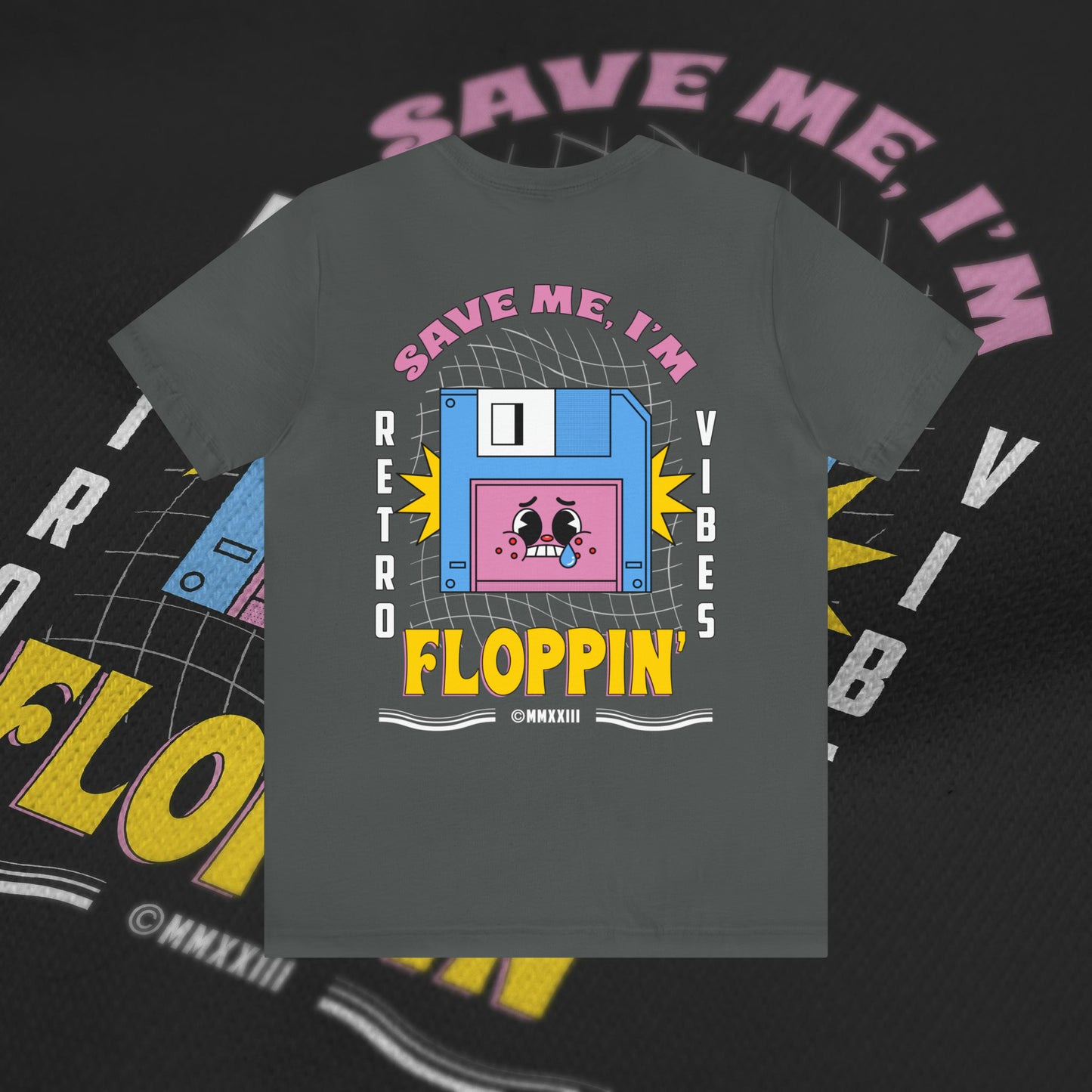 Save Me, I'm Floppin' - Asphalt - T-Shirt