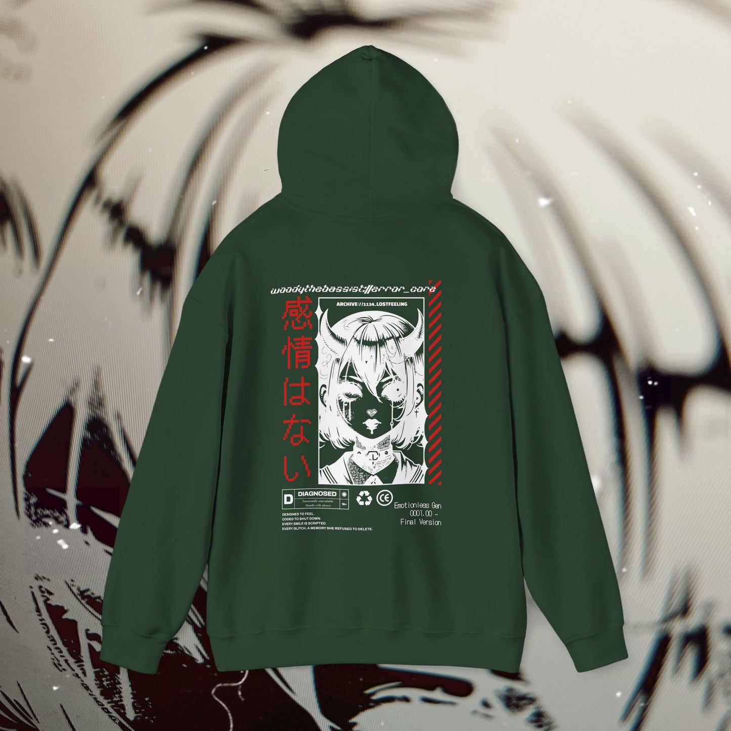 EMOTIONLESS_GEN - Forest Green - Hoodie