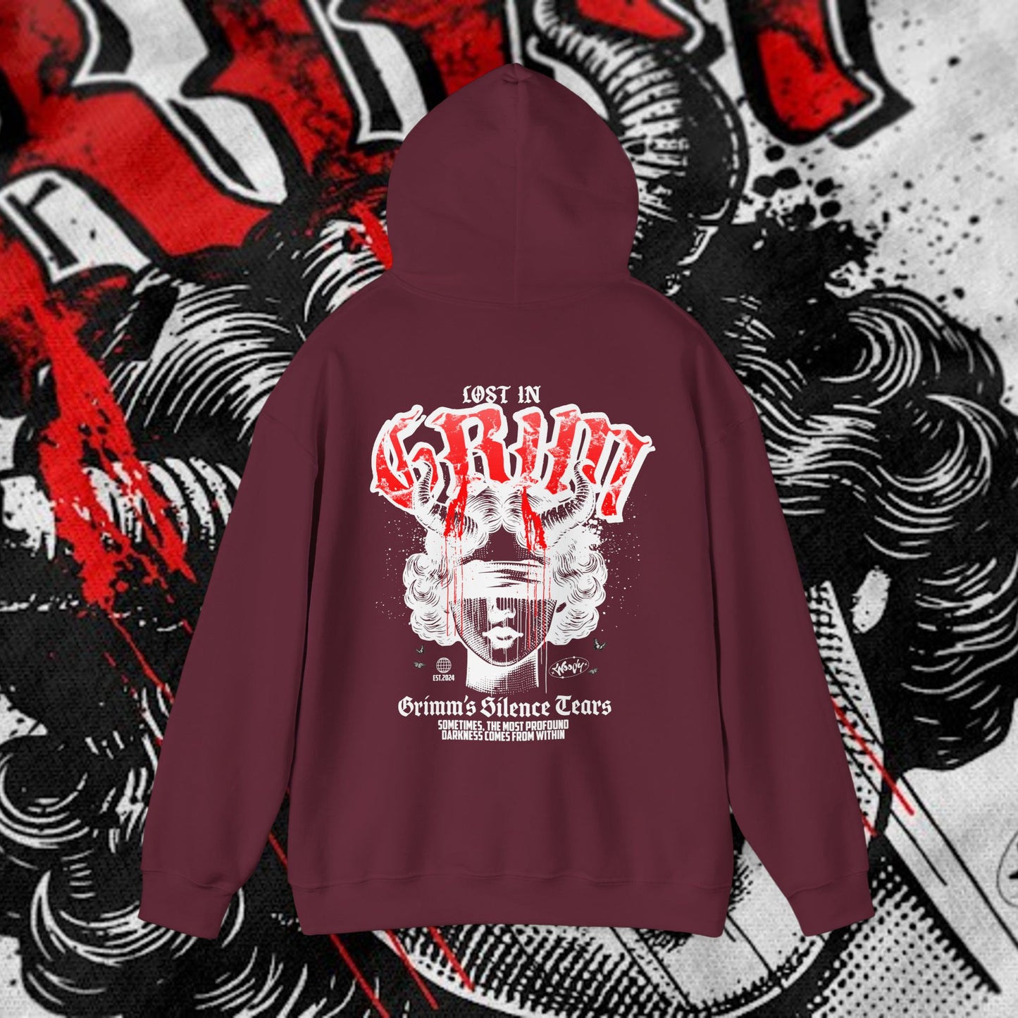 Lost In Grim - Maroon - Hoodie