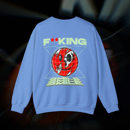 F**KING SMILE - Carolina Blue - Crewneck