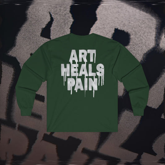 Art Heals Pain - Forest Green - Long Sleeve