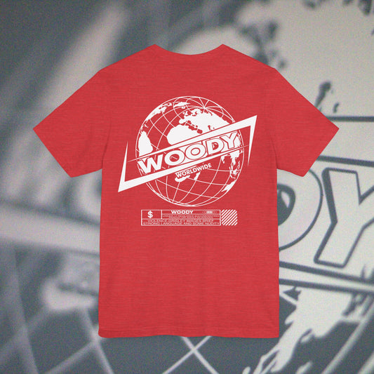 Woody Worldwide - Heather Red - T-Shirt