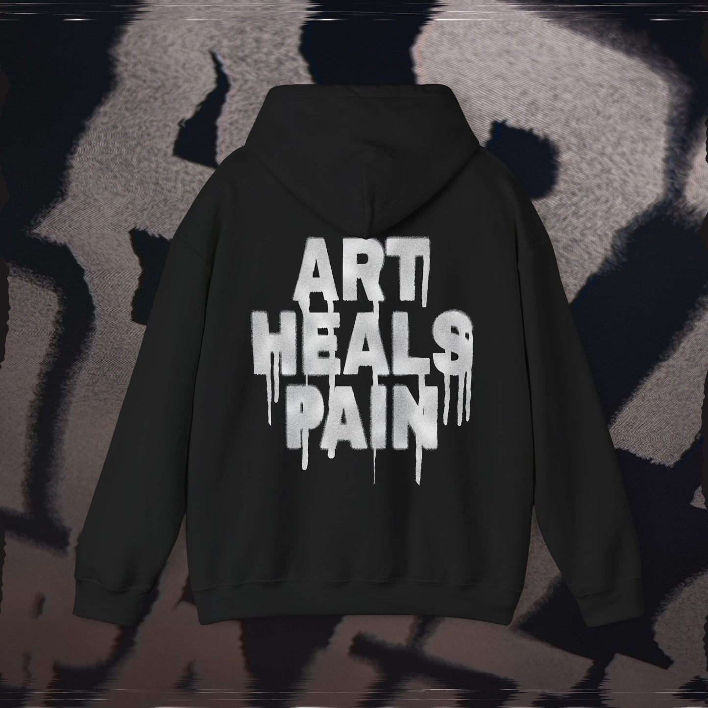 Art Heals Pain - Black - Hoodie