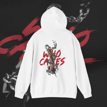 Who Cares - White - Hoodie