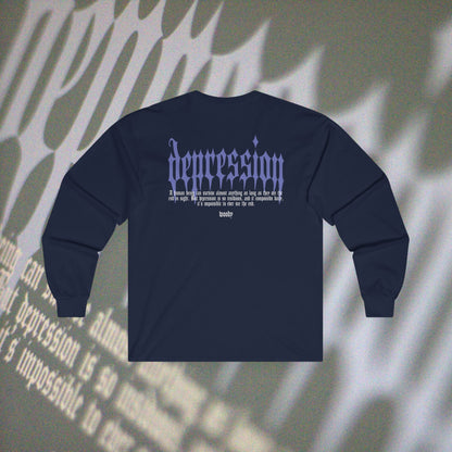 Depression - Navy - Long Sleeve