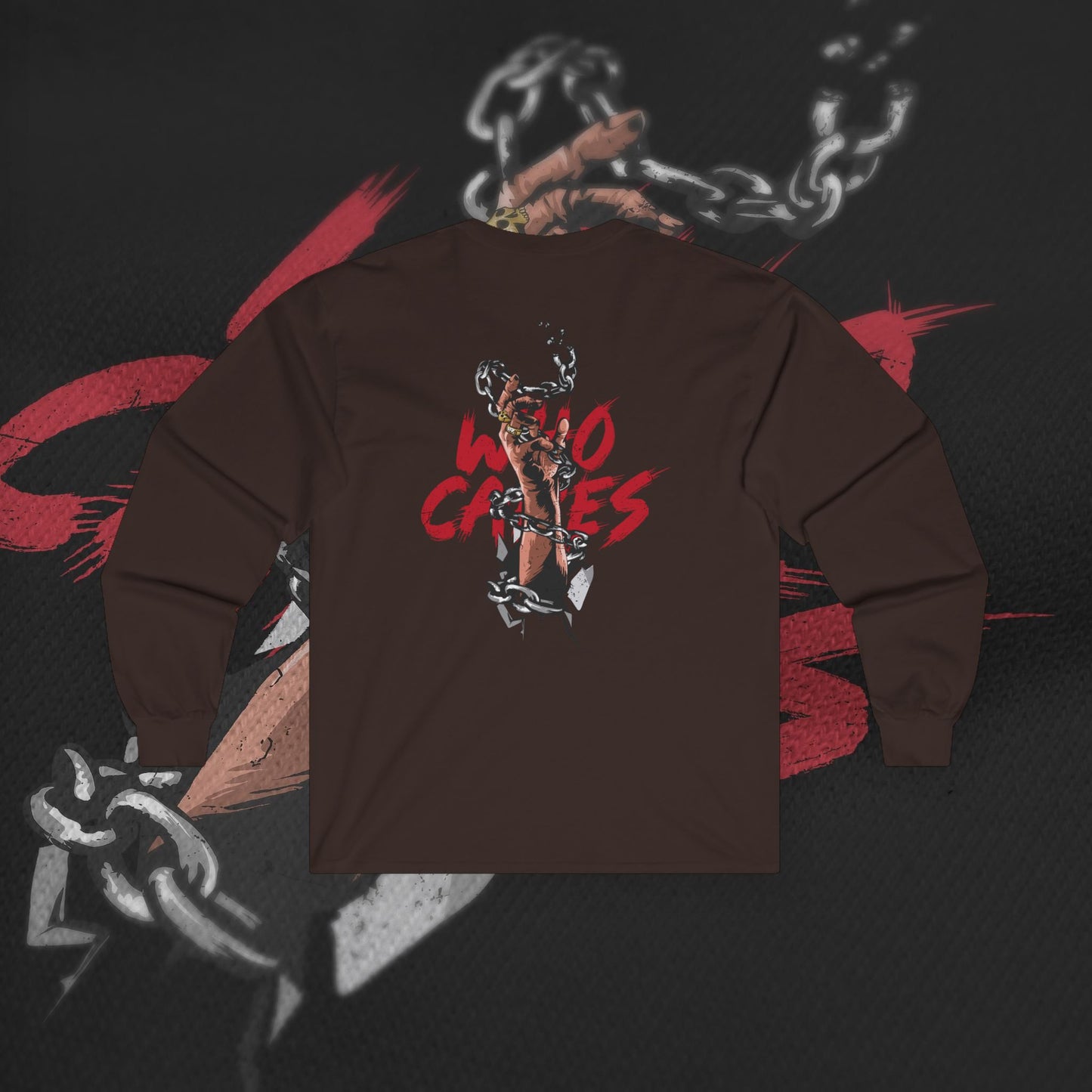 Who Cares - Brown - Long Sleeve