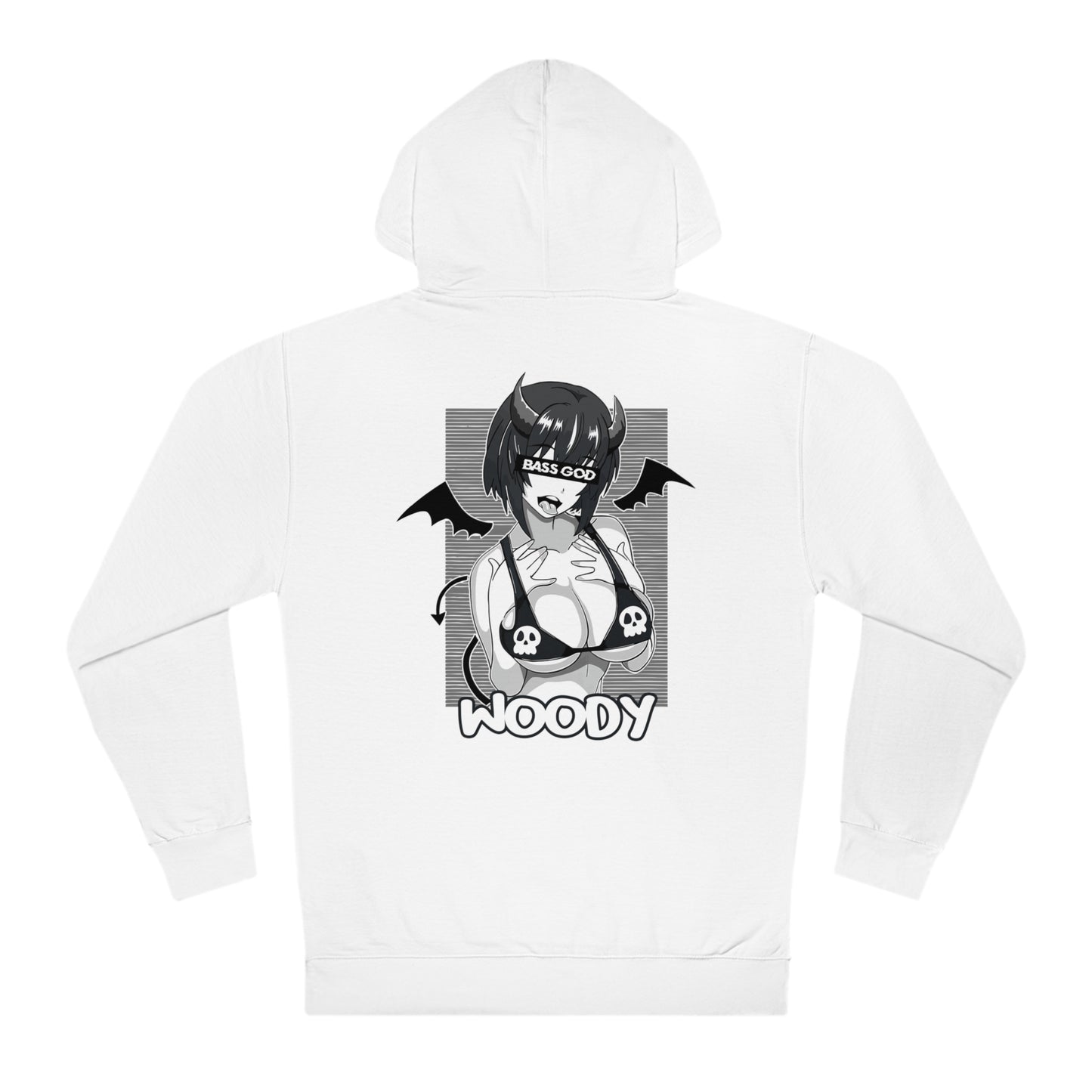 Bass God - White - Unisex Hooded Sweatshirt