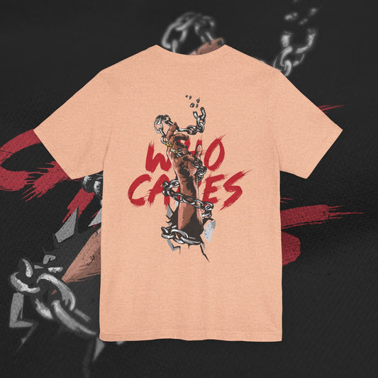 Who Cares - Heather Peach - T-Shirt
