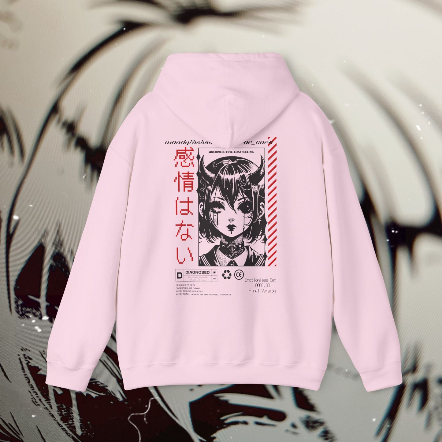 EMOTIONLESS_GEN - Light Pink - Hoodie