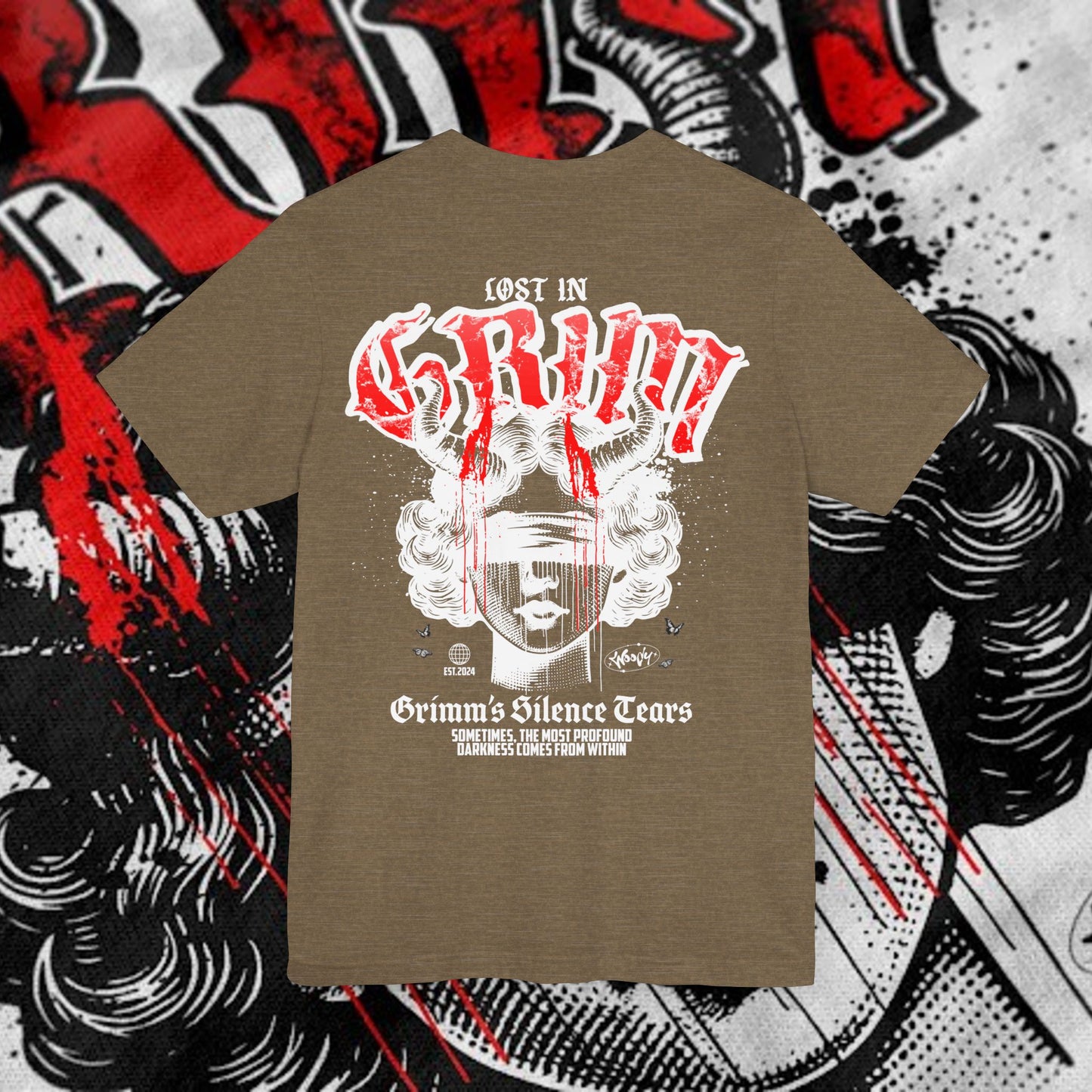 Lost In Grim - Heather Olive - T-Shirt