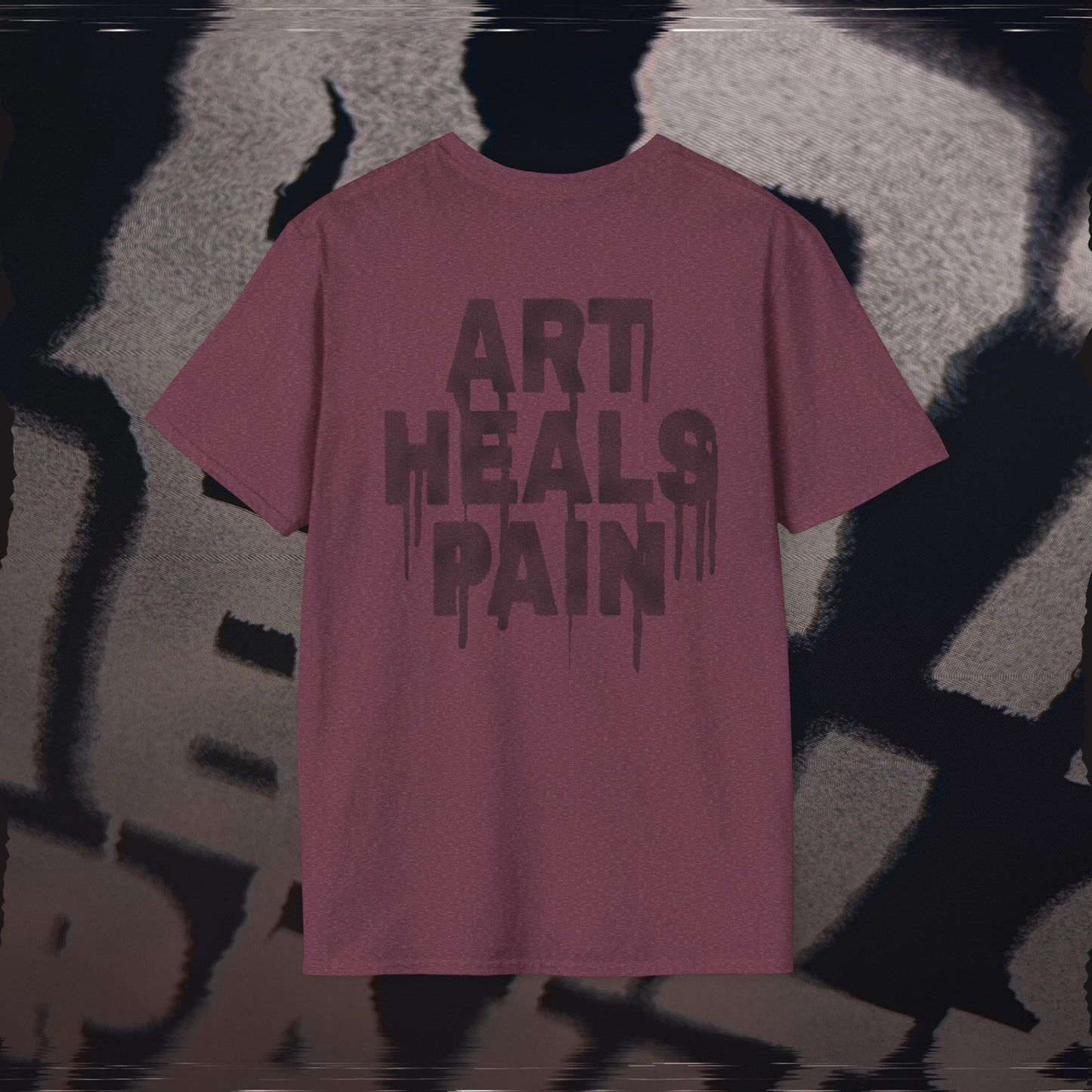 Art Heals Pain - Heather Maroon - T-Shirt