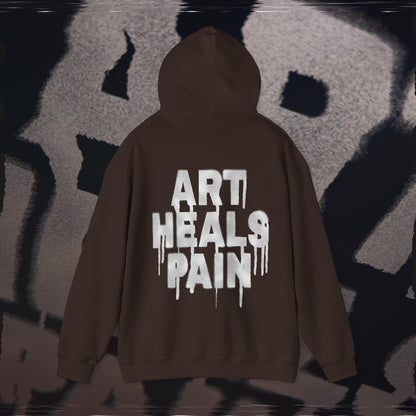 Art Heals Pain - Brown - Hoodie