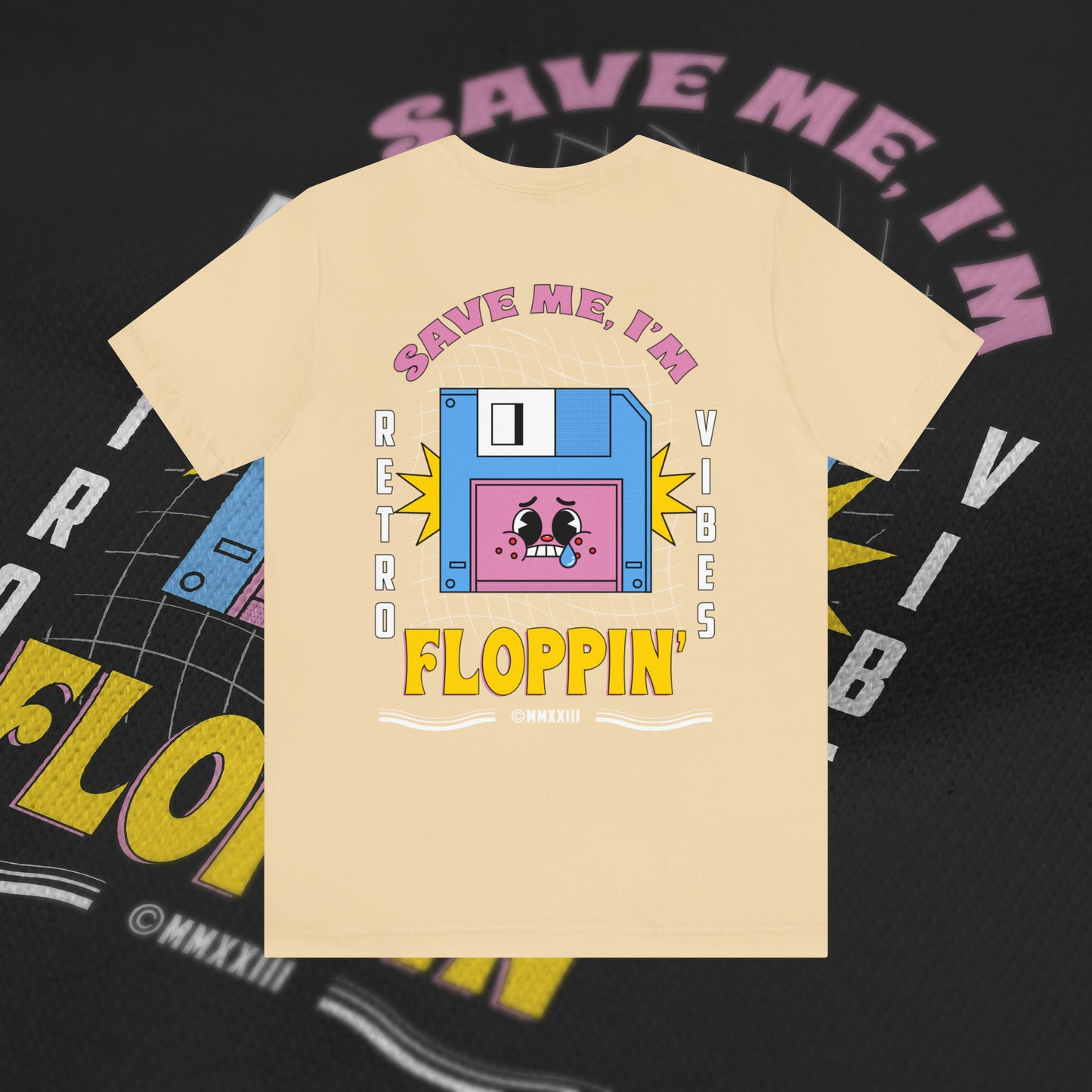 Save Me, I'm Floppin' - Soft Cream - T-Shirt