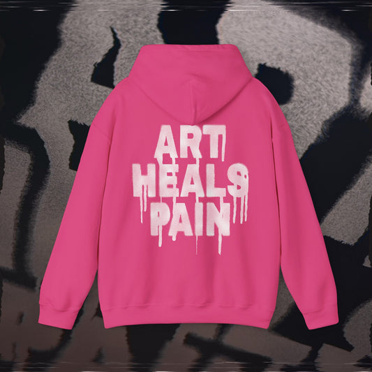 Art Heals Pain - Pink - Hoodie