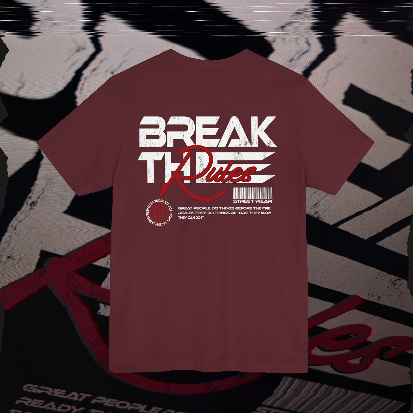 Break The Rules - Maroon - T-Shirt