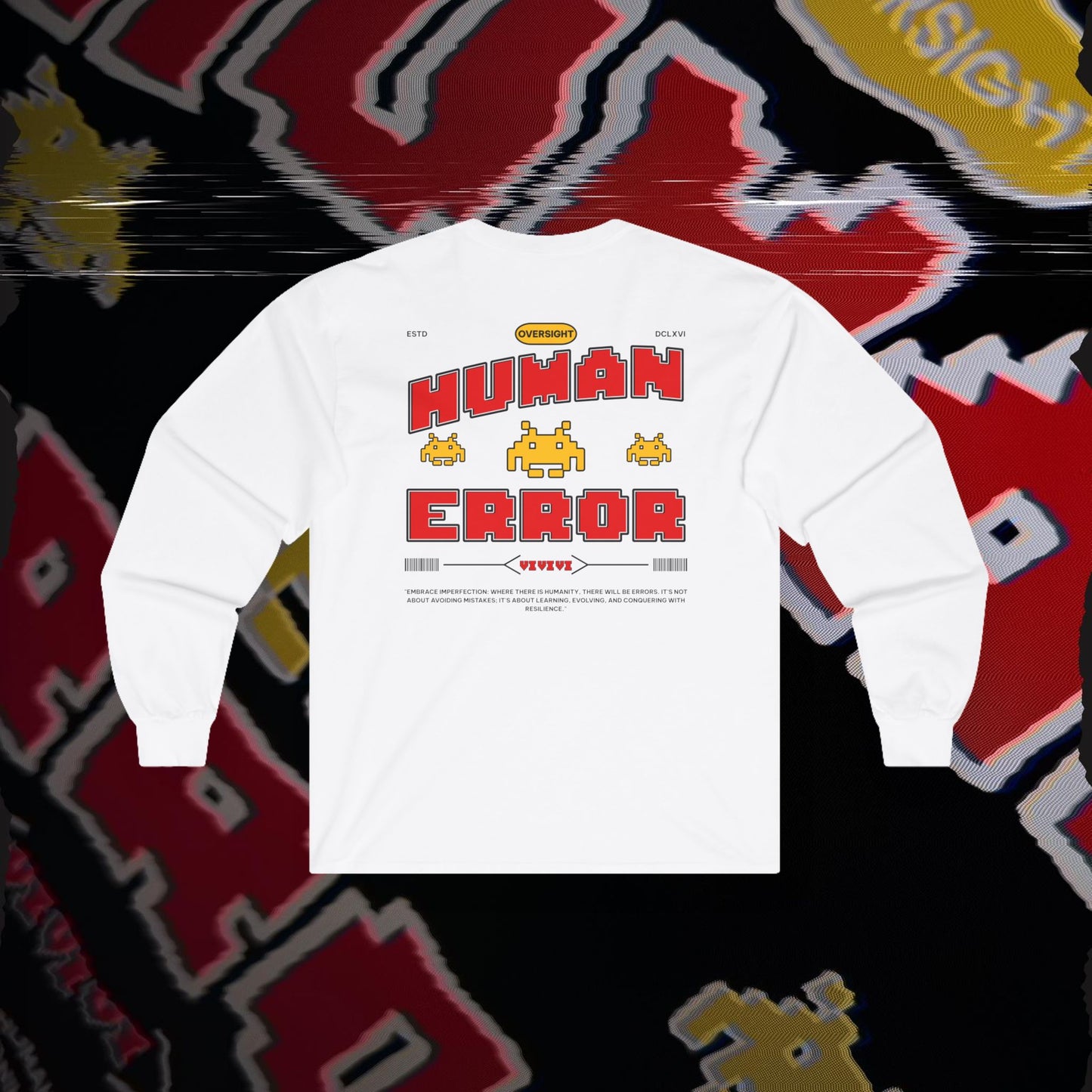 Human Error - White - Long Sleeve