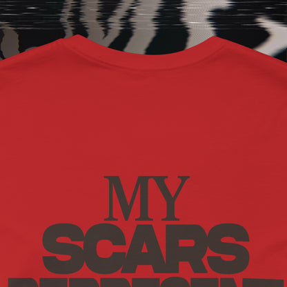 My Scars Represent My Mercy - Red - T-shirt