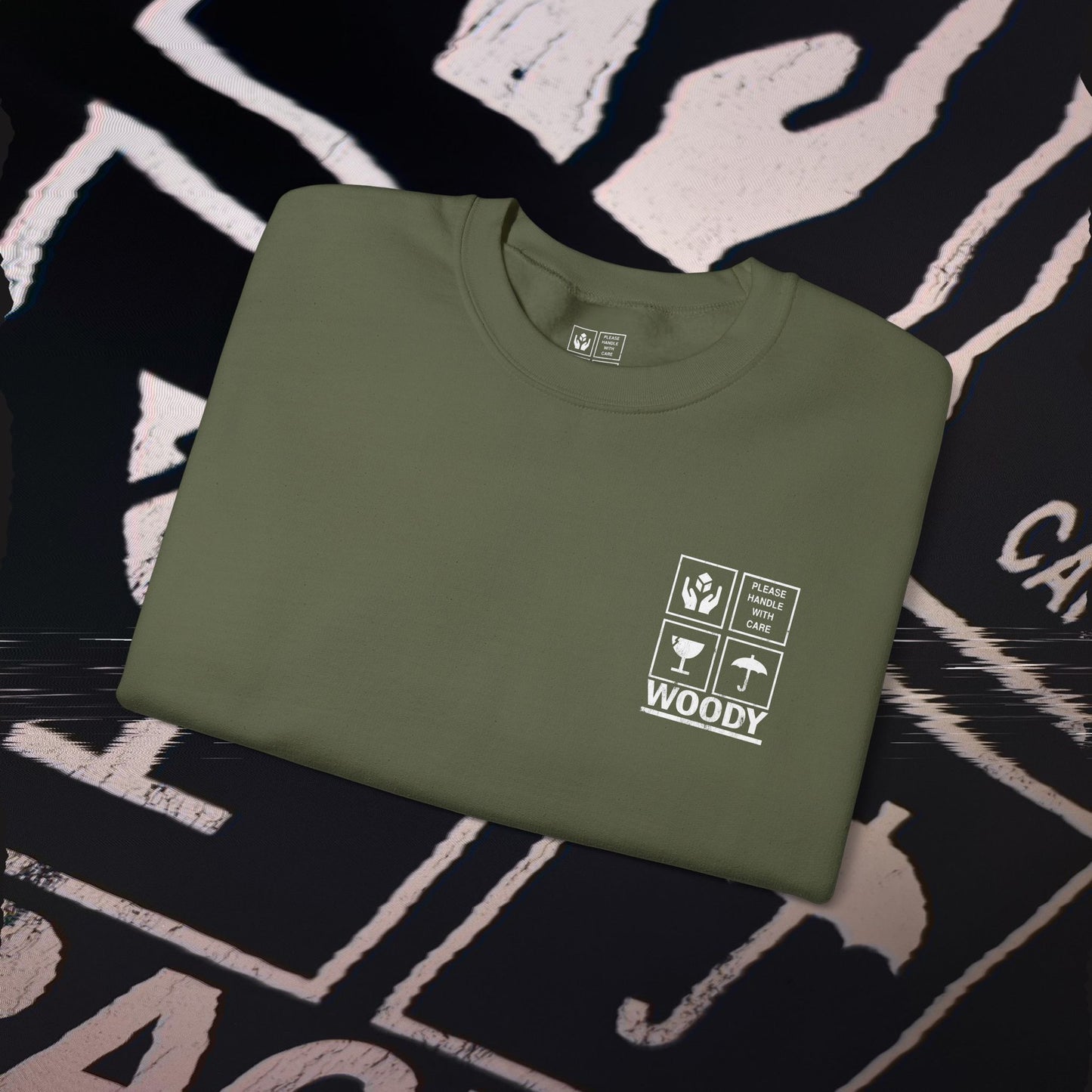 Fragile - Military Green - Crewneck