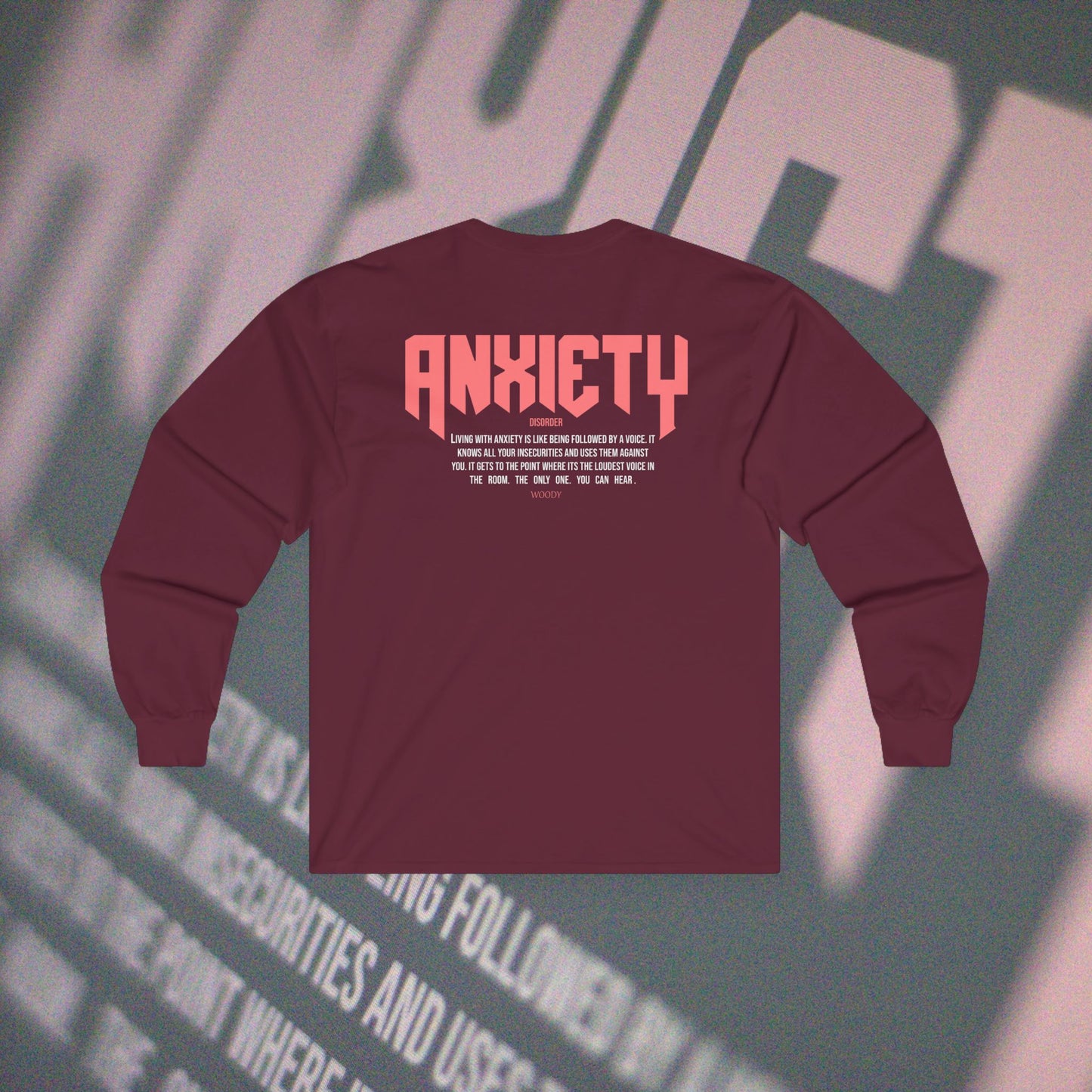 Anxiety - Maroon - Long Sleeve