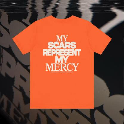 My Scars Represent My Mercy - Orange - T-shirt