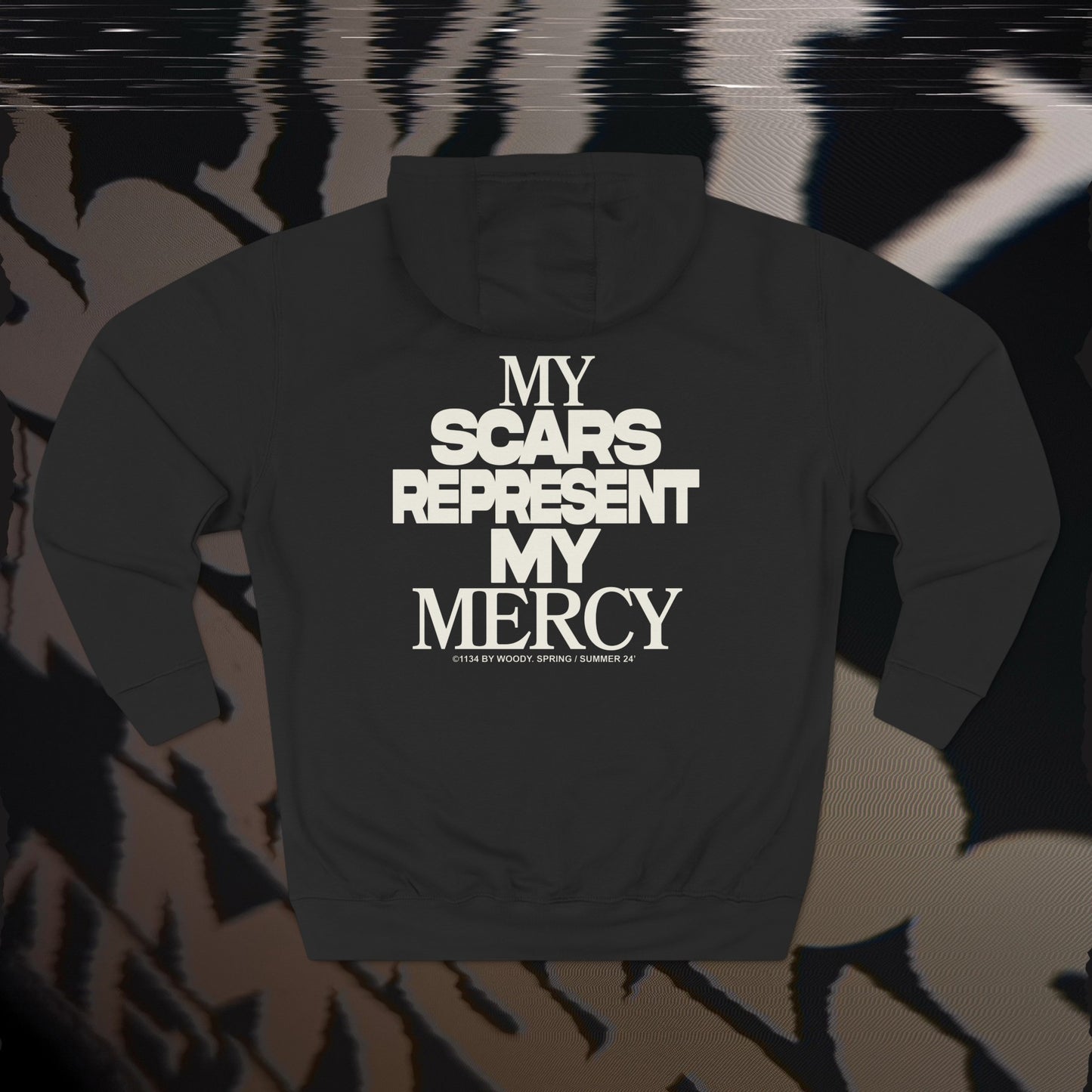 My Scars Represent My Mercy - Black - Hoodie