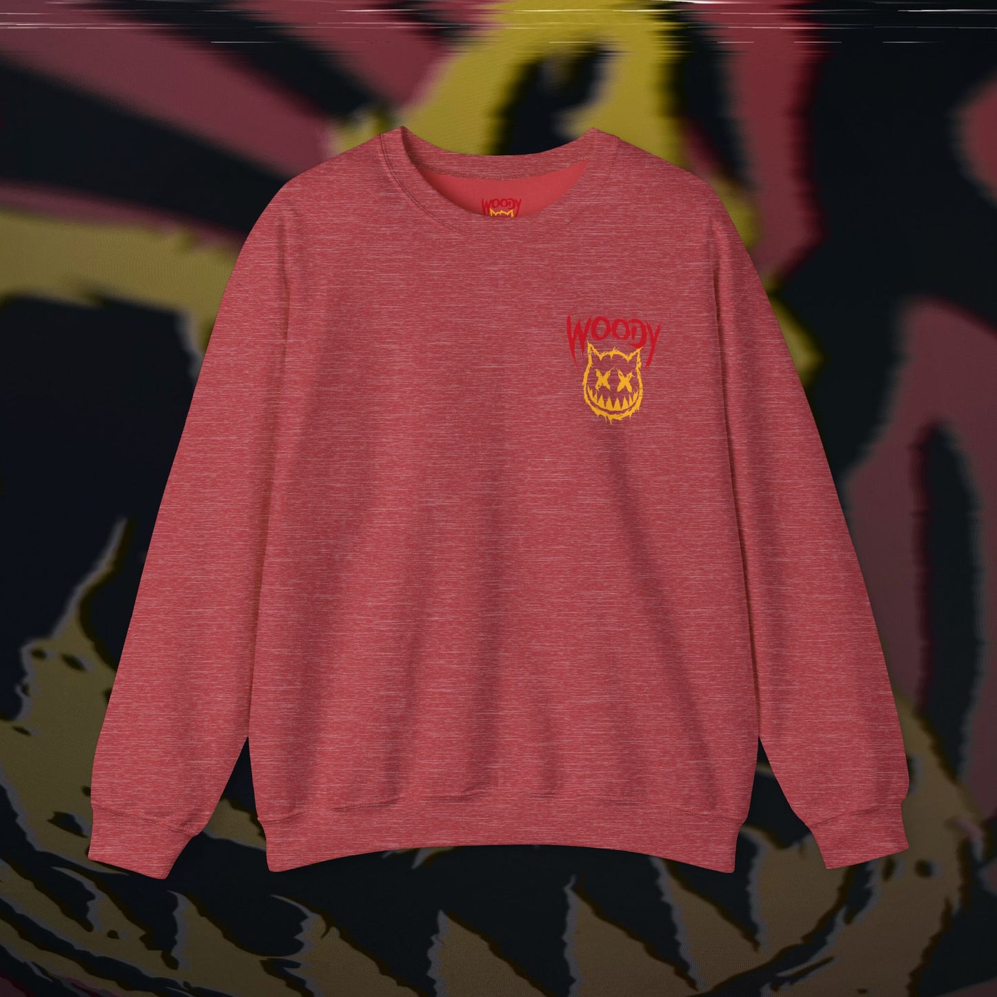 Face Your Demons - Heather Sport Scarlet Red - Crewneck