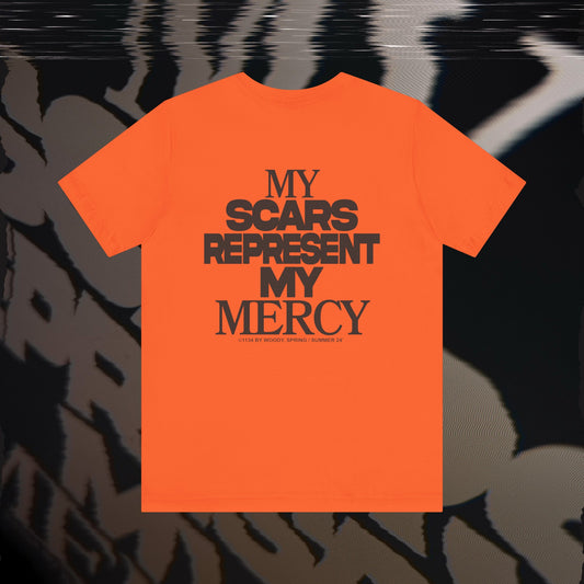 My Scars Represent My Mercy - Orange - T-shirt