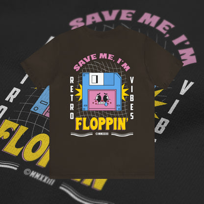 Save Me, I'm Floppin' - Brown - T-Shirt