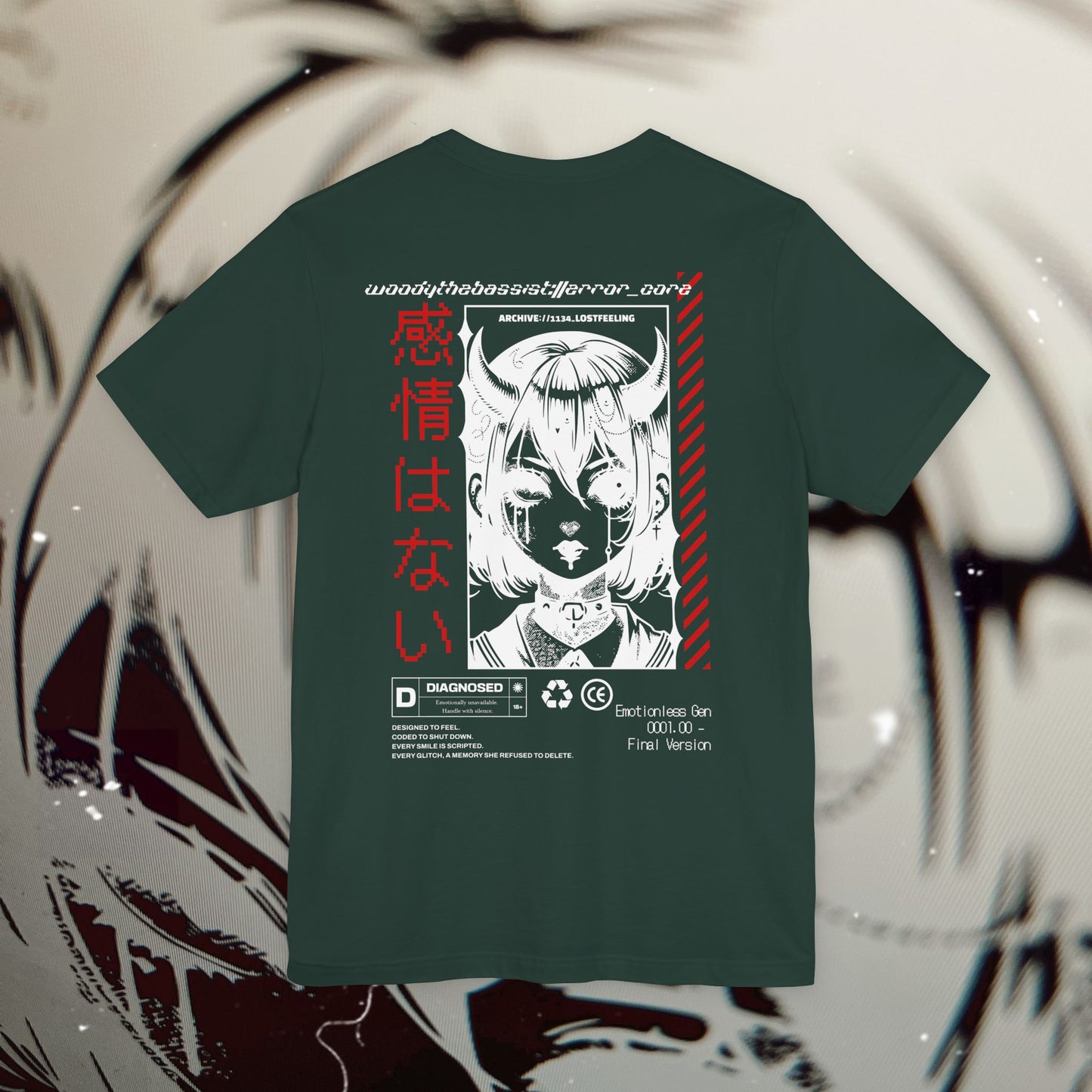 EMOTIONLESS_GEN - Forest Green - T-Shirt