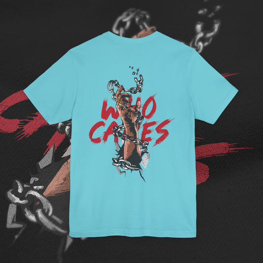 Who Cares - Turquoise - T-Shirt