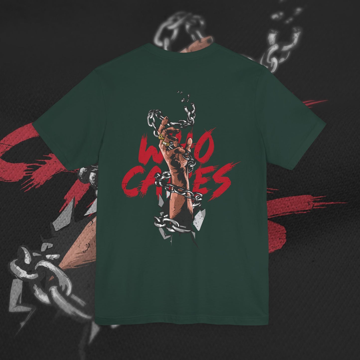 Who Cares - Forrest Green - T-Shirt