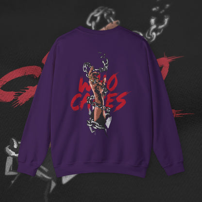 Who Cares - Purple - Crewneck