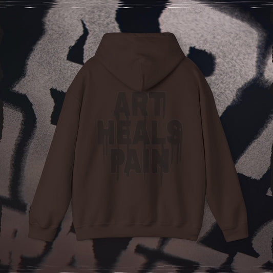 Art Heals Pain - Brown - Hoodie