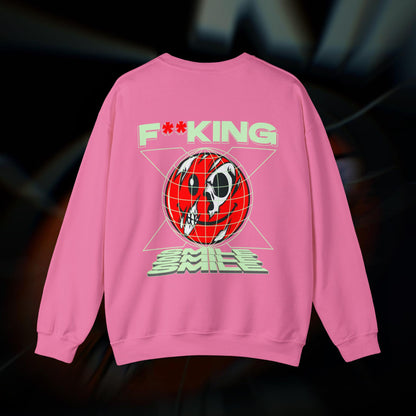 F**KING SMILE - Safety Pink - Crewneck