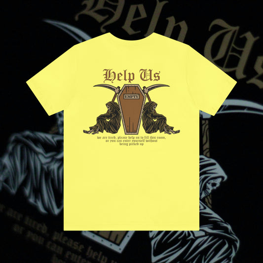 Help Us - Yellow - T-Shirt