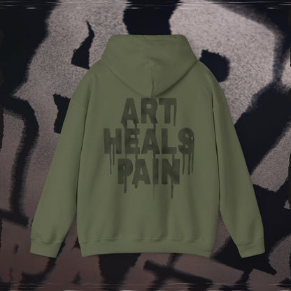 Art Heals Pain - Military Green - Hoodie