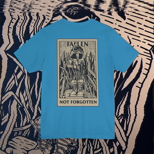 Fallen, Not Forgotten - Aqua - T-Shirt