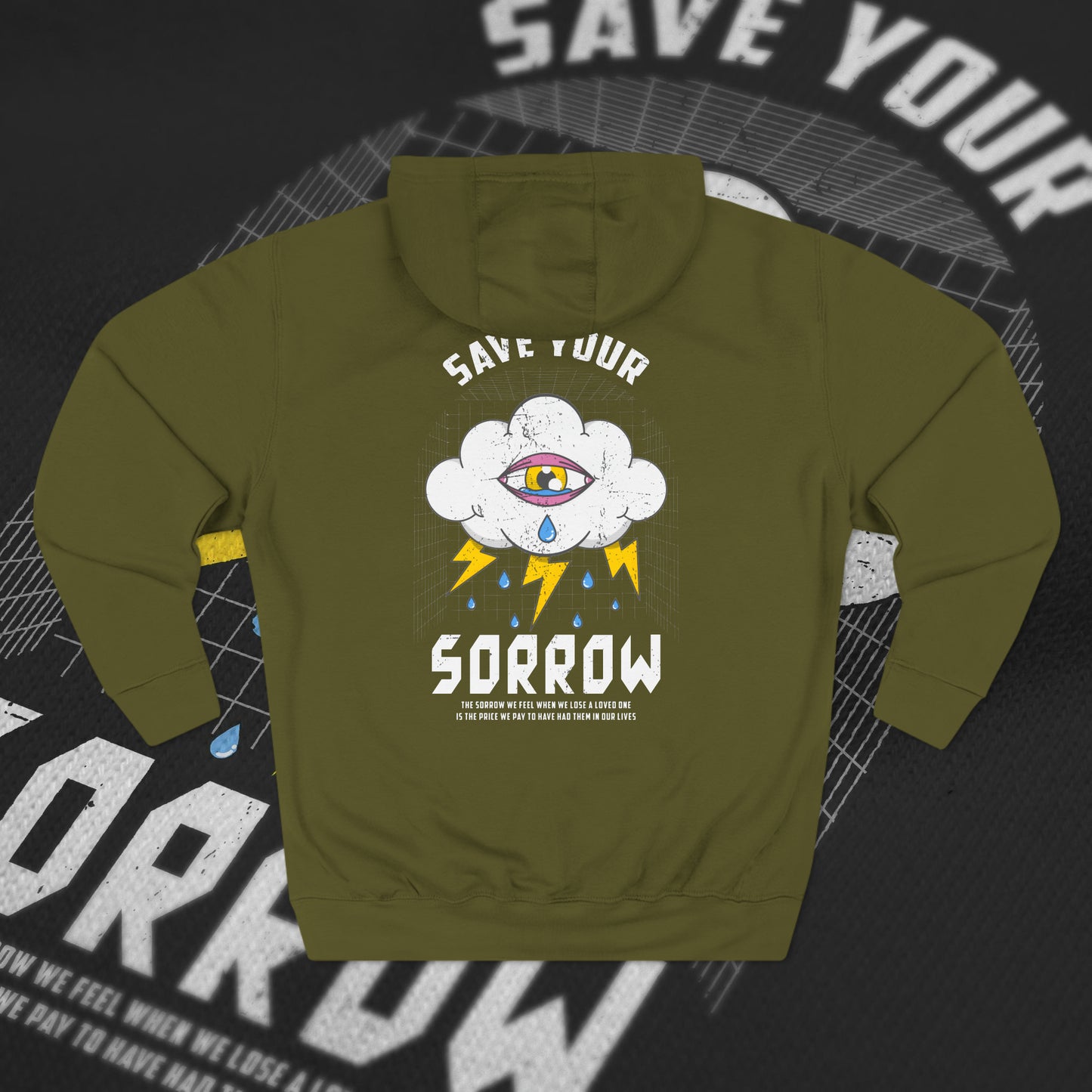 Save Your Sorrow - Army Green - Hoodie