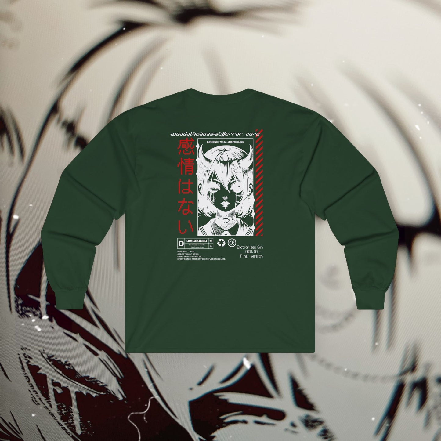 EMOTIONLESS_GEN - Forest Green - Long Sleeve