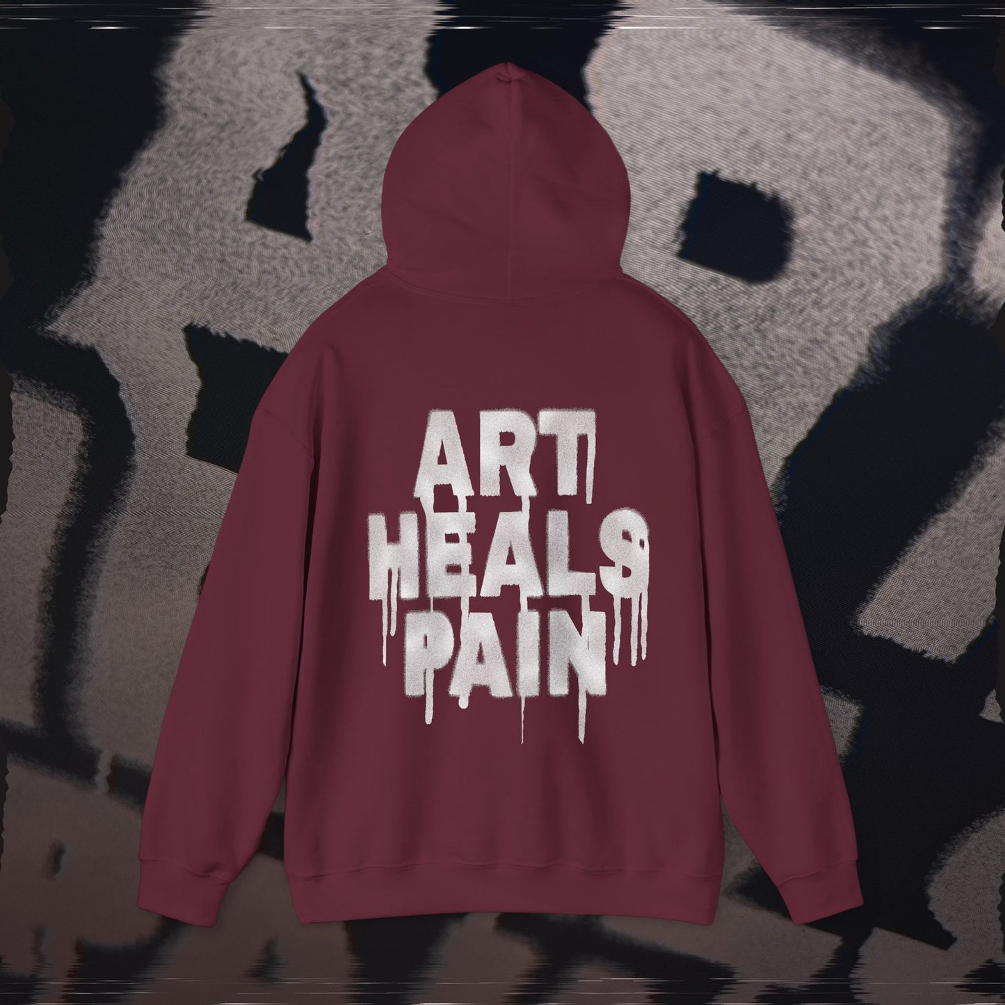 Art Heals Pain - Maroon - Hoodie